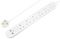 BSNU110N-MP - Mains Extension Lead with USB, 6 Gang, 2x USB A, 1m, White
