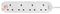 SRG4210N-MP - Mains Extension Lead with Surge Protection, 4 Gang, 2m, White