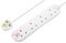 SRG44N-MP - Mains Extension Lead with Surge Protection, 4 Gang, 4m, White