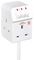 SWSRG3210C-MP - Switched Mains Adaptor with Surge Protection, 3 Gang, 2m, White