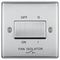 NBS15-01 - Fan Isolator Plate Switch, 1 Gang, 10A, 10AX, Brushed Steel