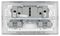 NBS22G-01 - Switched Mains Socket, 2 Gang, 13A, Brushed Steel