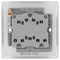 NBS43-01 - Light Switch, 3 Gang, 2 Way, 20A, 16AX, Brushed Steel