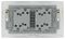 NBS44-01 - Light Switch, 4 Gang, 2 Way, 20A, 16AX, Brushed Steel