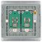NBS65-01 - Double Coaxial & Satellite Socket, Brushed Steel