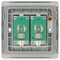 NBS66-01 - Double FM & TV Socket, Brushed Steel
