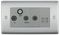 NBS68-01 - Triple FM, TV, Satellite, & Coaxial Return + BT Outlet Socket, Brushed Steel