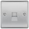 NBSBTM1-01 - Telephone Socket, 1 Gang, Main, Brushed Steel