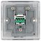 NBSEMS2-01 - Module Front Plate, 1 Gang, 2 Way, Brushed Steel