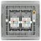 NBSRJ452-01 - Data Socket, RJ45, 2 Gang, Brushed Steel