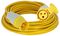 1166463 - Mains Extension Cable, 110V AC, 16A, 14m, Yellow, IP44