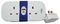 TP552230WH - 2 Gang Mini Travel Mains Extension Lead with USB, 2 Port, 1x USB A, 1x USB C, 1.4m, White
