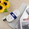 TP552230WH - 2 Gang Mini Travel Mains Extension Lead with USB, 2 Port, 1x USB A, 1x USB C, 1.4m, White