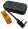 TP552230BK - 2 Gang Mini Travel Mains Extension Lead with USB, 2 Port, 1x USB A, 1x USB C, 1.4m, Black