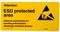 J2412 - ESD Protected Area Sign Self-Adhesive 150 x 300mm