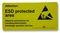 J2412 - ESD Protected Area Sign Self-Adhesive 150 x 300mm