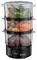 26530 - 3 Tier Compact Food Steamer, Matt Black