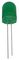 PSG91890 - 10mm Pure Green LED, Diffused, 18mA, 3.2V, Pack of 5