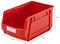 HC3/RED - High Capacity Plastic Storage Bin, Red Large - 130mm x 150mm x 253mm