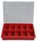 D01829 - 10 Compartment Organiser Box, Red - 35mm x 240mm x 180mm