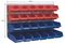 D01971 - Wall Mounted Louvred Storage Panel with 24 Bins