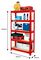 CSM5350RP - 5 Shelf 350kg Boltless Shelving Unit, Red