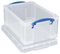 9L CLEAR - 9L Multi-Use Clear Storage Box with Lid - 395mm x 255mm x 155mm