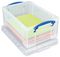 9L CLEAR - 9L Multi-Use Clear Storage Box with Lid - 395mm x 255mm x 155mm