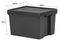 445140 - 45L Bam Box Heavy Duty Recycled Storage Box with Lid, Black - 320mm x 400mm x 500mm