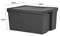445220 - 150L Bam Box Heavy Duty Recycled Storage Box with Lid, Black - 420mm x 600mm x 800mm