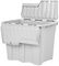 444775 - 80L Upcycled Croc Box with Hinged Lid, Soft Grey - 360mm x 400mm x 600mm