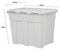 444775 - 80L Upcycled Croc Box with Hinged Lid, Soft Grey - 360mm x 400mm x 600mm