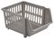 H15512 - Stacking Storage Baskets Set, Silver - 3 Pack