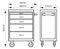 1472K5 - 5 Drawer Heavy Duty Tool Storage Cabinet Trolley - 952mm x 782mm x 510mm