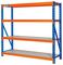 CS4700BO - 4 Shelf 800kg Industrial Heavy Duty Boltless Shelving Unit, Blue & Orange