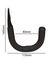 D03538 - 80mm Steel Anti-Slip Storage Hook - Black, 20kg Capacity