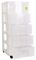 5X19CL - 5x 19L Drawers Clear Shelving Storage Organiser Tower with Castors - 925mm x 420mm x 395mm