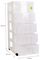 5X19CL - 5x 19L Drawers Clear Shelving Storage Organiser Tower with Castors - 925mm x 420mm x 395mm