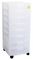 8X9.5CL - 8x 9.5L Drawers Clear Shelving Storage Organiser Tower with Castors - 910mm x 420mm x 395mm