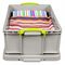 50RDG - 50L Grey Recycled Multi-Use Storage Box with Lid - 230mm x 440mm x 710mm