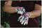 70105276 - Ladies Grey Peony Print Leather Gardening Gloves, Small