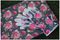 70105276 - Ladies Grey Peony Print Leather Gardening Gloves, Small