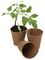 W0284 - 8cm Round Fibre Plant Pots, 12 Pack