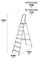 7400818L - 8 Tread High Handrail Step Ladder