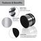 GH169A - Round Stainless Steel Door Stop with Rubber Protection, 1kg