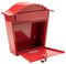 701533 - Classic Wall Mounted Stainless Steel Post Box, Red