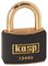 K12440BLAD - 40mm Brass Padlock with Black Plastic Coating and Double Bolted Locking Mechanism