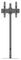 7350073738939 - M Single Pole Floormount Pro, 32" to 65" Screen, Black