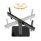 PSGL0110 - Economy Tabletop TV Stand with Glass Base, 37" to 60" Screen