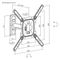 PSGL0114 - Full Motion TV Wall Mount, 23" to 65" Screen